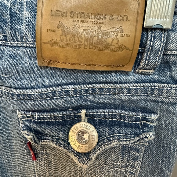 LEVIS | Girls Size 12 Cropped Denim Capri - Picture 6 of 8